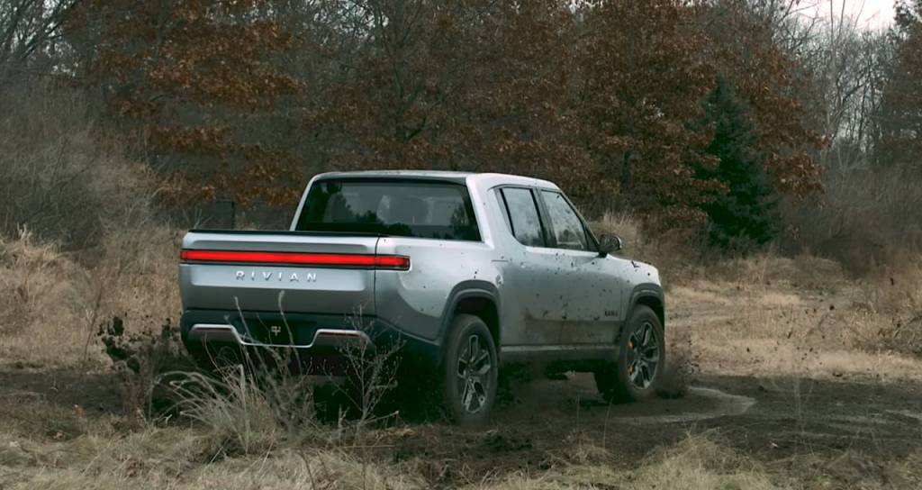 Rivian Tank Turn in action