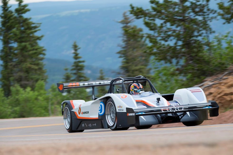 a race car on a road