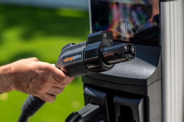 The maker of the Omni Port connector says it supports EVs from all automakers. - ChargePoint