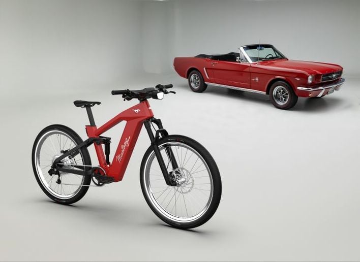 The anniversary-edition of the Mustang e-bike will be sold through Ford dealers. - Ford