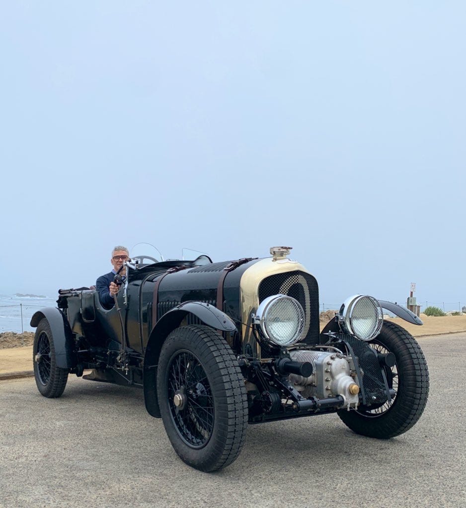 brett berk in a bentley